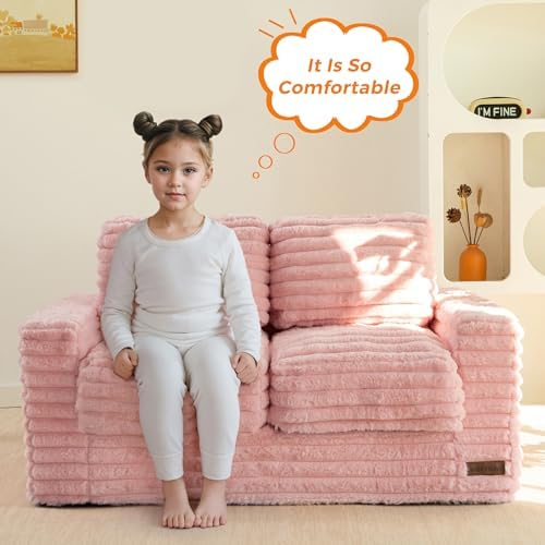 MAXYOYO Kids Bean Bag Chair, Comfy Upholstered Bean Bag Sofa with Filler - Image 4
