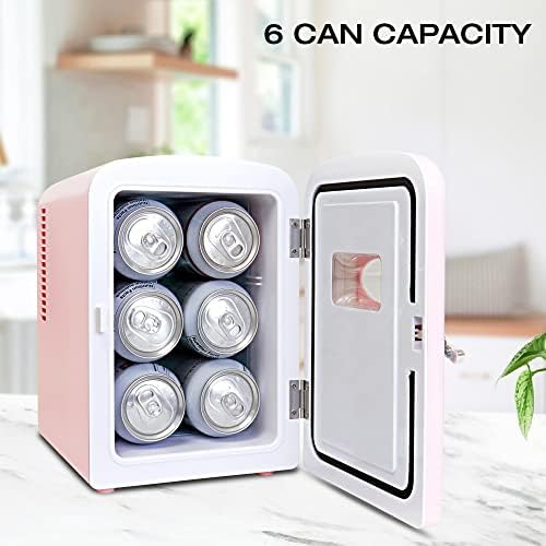 Koolatron Mini Fridge - 6 Can Refrigerator for Bedroom Office, Portable Table Top Beverage Cooler, 12V 110V Refrigerador For Drinks, Soda, Wine, Use In Car, Dorm, Outdoor, Patio - Image 3