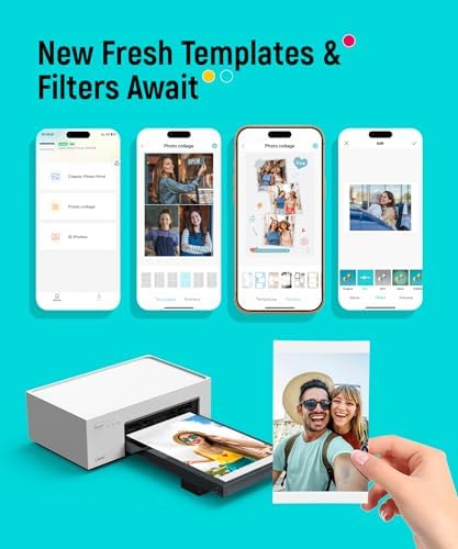 Liene M100 4x6'' Photo Printer, Phone Printer 100 Sheets & 3 Cartridges, Full-Color Photo, Portable Instant Photo Printer for iPhone Android, Thermal Dye Sublimation, Wi-Fi Picture Printer 100 Papers - Image 5