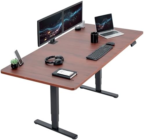 VIVO Dark Walnut 71 x 36 in Standing Desk, DESK-KIT-2B7D-36 by VIVO