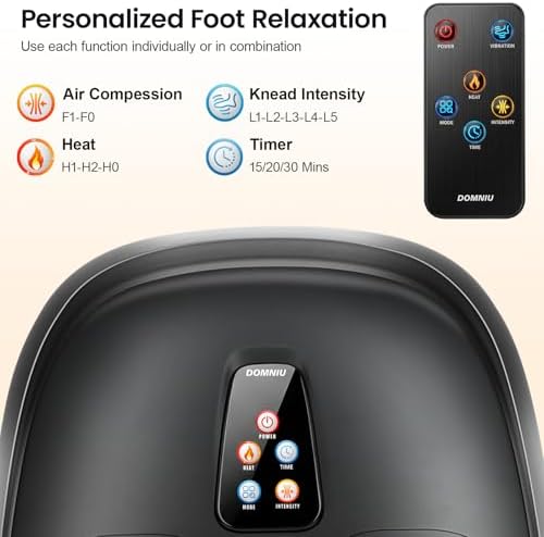 DOMNIU Shiatsu Foot Massager with Heat, Plantar Fasciitis Relief, Fits 13" - Image 6