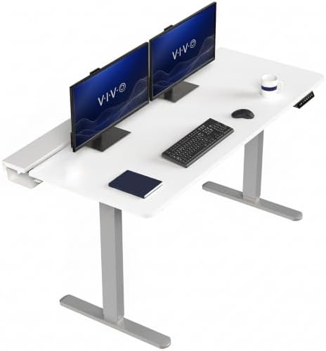 VIVO White 60 x 30 in Standing Desk, DESK-KIT-1G6-P3W by VIVO