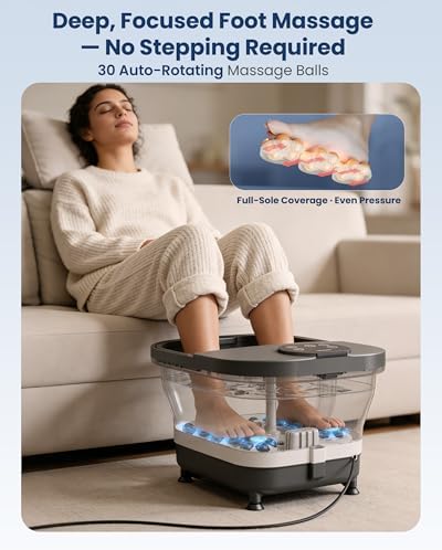 2026 Upgrade Foot Spa Bath Massager with Heat, Collapsible Foot Soaking Tub - Image 4