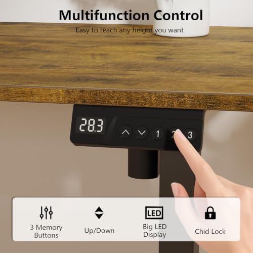 47.2" Electric Standing Desk, Adjustable Desk with 3 Memory Height - Image 5