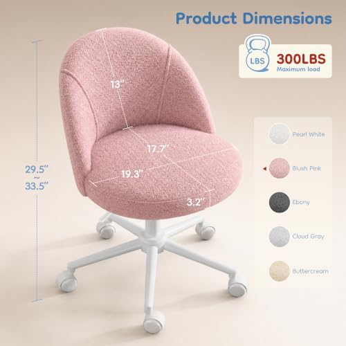 EnHomee Vanity Chair with 13" Back Lumbar Support & 20" Wide Seat - Image 2