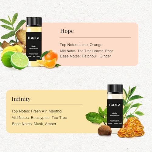 Waterless Diffuser Essential Oil Set(6X 20mL) Hotel Luxury Aroma Scent Oil - Image 3