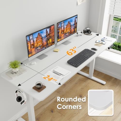 STARY Electric Standing Desk Adjustable Height Sit Stand Home Office Desk with Splice Board - Image 4