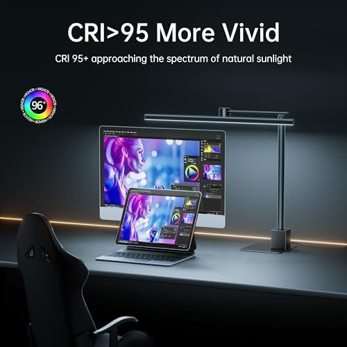 deeloop LED Desk Lamp, 2-in-1 Clamp Light, CRI95+, Asymmetric Lighting - Image 5