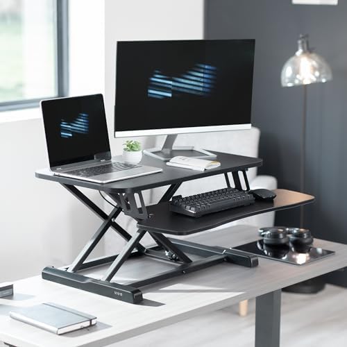 VIVO Black 28 in Standing Desk Converter, DESK-V028KB - Image 2