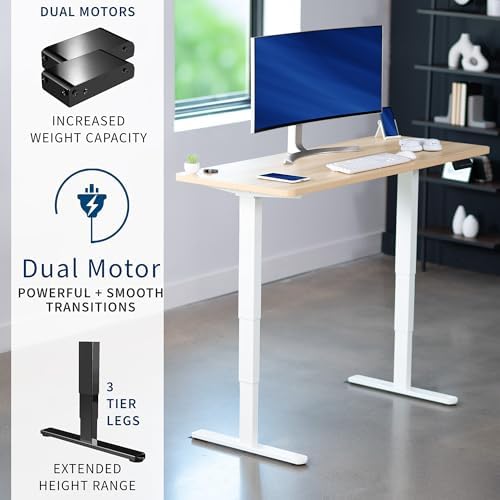 VIVO Light Wood 60 x 24 in Standing Desk, DESK-KIT-2W6C - Image 4