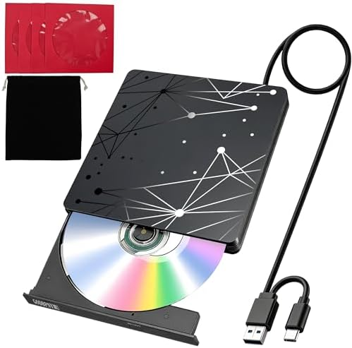 External CD/DVD Drive for Laptop,USB 3.0 CD Burner/DVD Player by GODBPMYNU