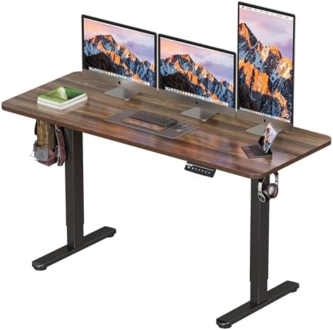 BIZUM Electric Standing Desk 60 x 24 Inch Computer Desk-Gaming Desk Dark Walnut Home Office Desks Height Adjustable Memory Stand Up Computer Workstation by Unknown