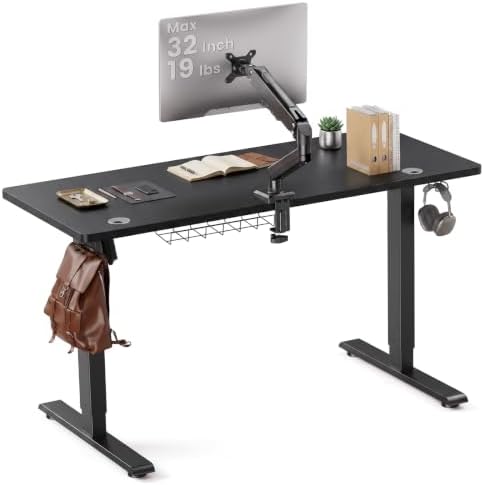 SIAGO 48 x 24 Inch Electric Standing Desk with Single Monitor Stand by SIAGO