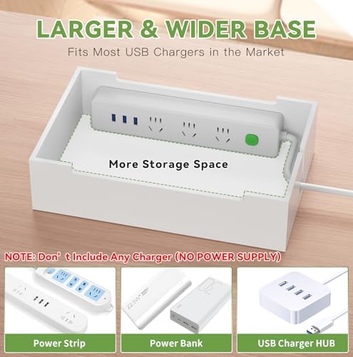 Pezin & Hulin Bamboo Charging Station-White (No USB Charger and Cables) - Image 5