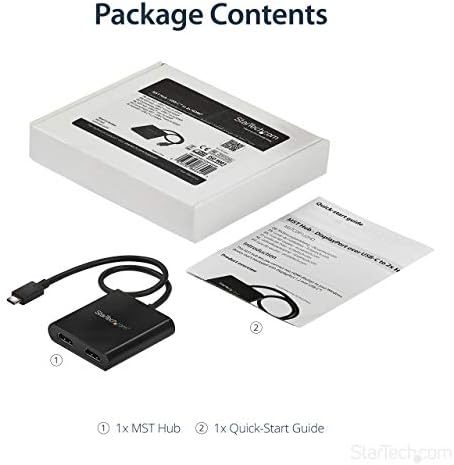 StarTech USB-C to Dual HDMI MST Hub, 4K 30Hz/1080p 60Hz, TB3/TB4/USB4 - Image 6