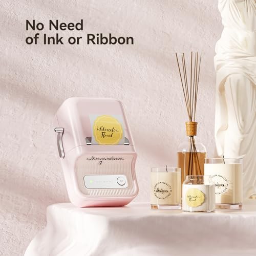 NIIMBOT B21 Label Maker, 2 Inch Bluetooth Thermal Label Printer, Pink - Image 3