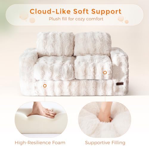 MAXYOYO Kids Bean Bag Chair, Comfy Upholstered Bean Bag Sofa with Filler - Image 5