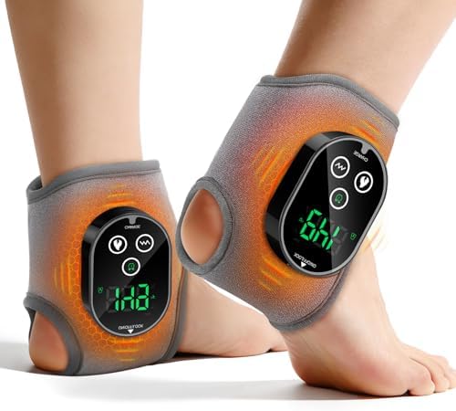 2-Pack Cordless Foot & Ankle Massager, Heated Ankle Heating Pad by Unknown