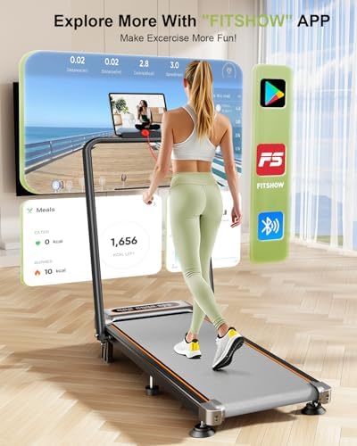 Foldable Walking Pad Treadmill with 12% Incline Upgrade 3.5HP Low Noise Walking Pad Treadmill with Handle Bar 4 in 1 Under Desk Treadmills for Home/Office, 350Lbs Capacity, APP & Remote Control - Image 7