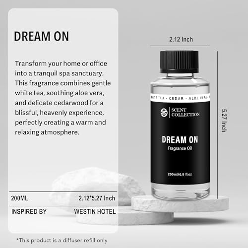 Luxury Hotel Scent Dream On Diffuser Oil 200ml Waterless White Tea Refill - Image 2