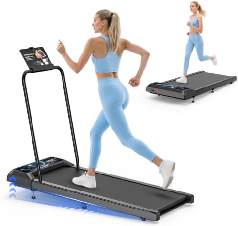Under Desk Treadmill with Incline and Handlebar | Compact Treadmill，Perfect for Running, Walking & Under-Desk Use，Quiet Operation for Home or Office by XVCAS