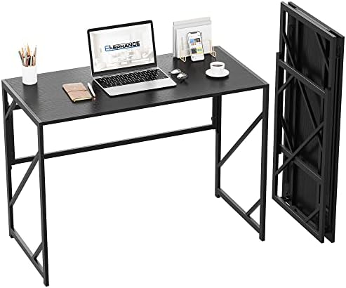 Elephance Folding Desk Writing Computer Desk for Home Office No-Assembly by Elephance