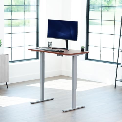 VIVO Dark Walnut 43 x 24 in Standing Desk, DESK-KIT-1G4D - Image 2