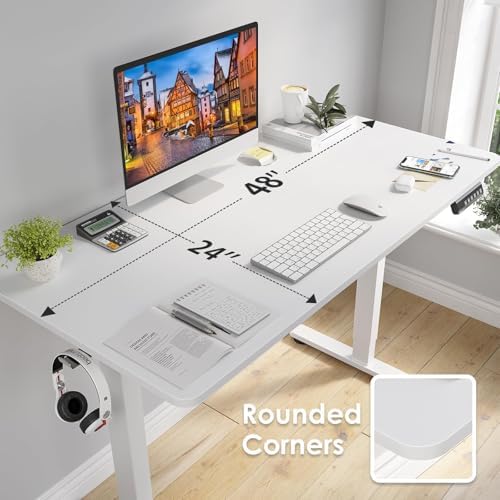 STARY Electric Standing Desk Adjustable Height Sit Stand Home Office Desk with Splice Board - Image 5