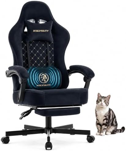 Mistpeople Gaming Chair, Ergonomic High Back Computer Chair with Footrest, Lumbar Support & Pocket Spring Cushion, Comfortable Swivel Home Office Desk Chair for Adults by Unknown