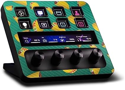 MightySkins Carbon Fiber Skin Compatible with Elgato Stream Deck + - Tacos | Protective, Durable Textured Carbon Fiber Finish | Easy to Apply, Remove, and Change Styles | Made in The USA by MIGHTY+SKINS