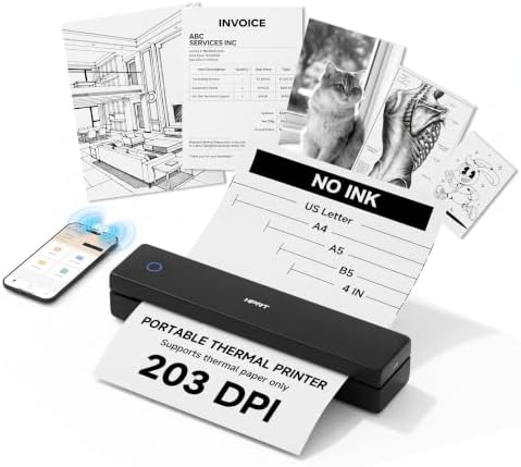 HPRT Inkless Portable Thermal Printer,MT610,203 DPI,8.5 x 11 by HPRT