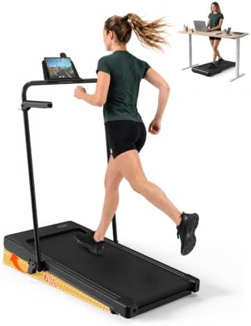 Superun Walking Pad with 6% Incline, Under Desk Treadmill, 3 in 1 Portable Treadmills for Home with Remote Control LED Display, 2.5 HP Quiet Mini Treadmill for Office Home Use, 300 Lbs Capacity by SUPERUN