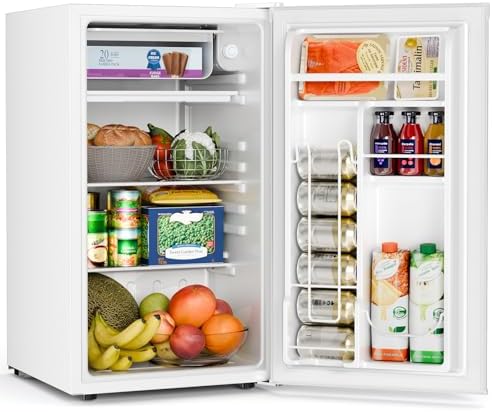 Antarctic Star 3.2 Cu.Ft.Compact Refrigerator with Freezer, Mini Fridge Single Door with Adjustable Thermostat,Removable Glass Shelves for Apartment,Dorm,Office,Kitchen，WHITE - Image 2