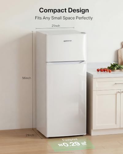 Upstreman 7.7 Cu Ft Apartment Refrigerator 2 Door Refrigerator with Freezer - Image 2