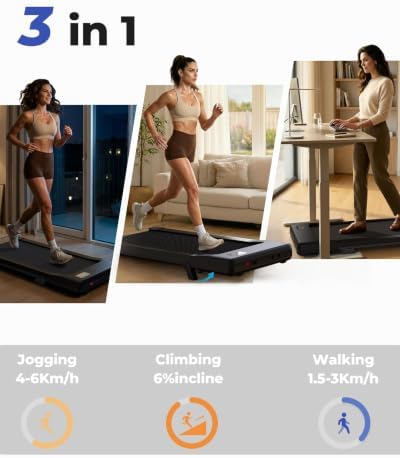 MJWW 6% Incline Walking Pad, Smart AI Under Desk Treadmill for Home - Image 4