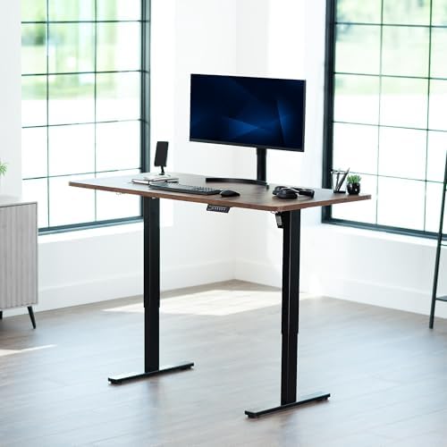 VIVO Rustic Vintage Brown 60 x 24 in Standing Desk, DESK-KIT-1B6N - Image 2