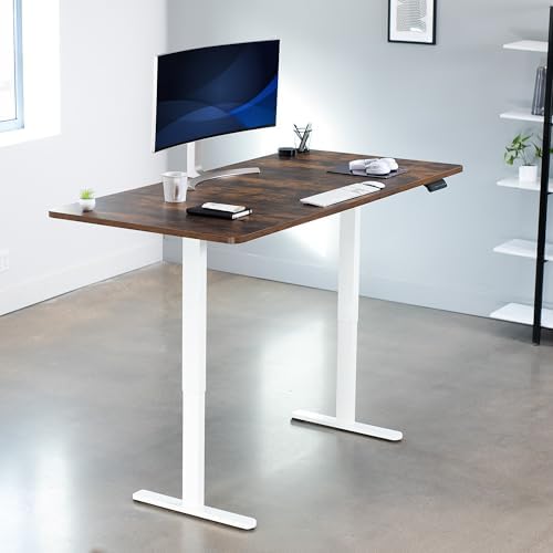 VIVO Rustic Vintage Brown 71 x 36 in Standing Desk, DESK-KIT-E2W7N-36 - Image 2
