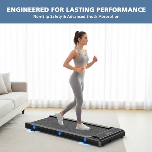 DUMOS Walking Pad Treadmill for Home, Compact Quite Under-Desk Treadmills with Remote Control and Adjustable Speed, Slim & Portable Design for Office, Workouts Fitness - Image 4