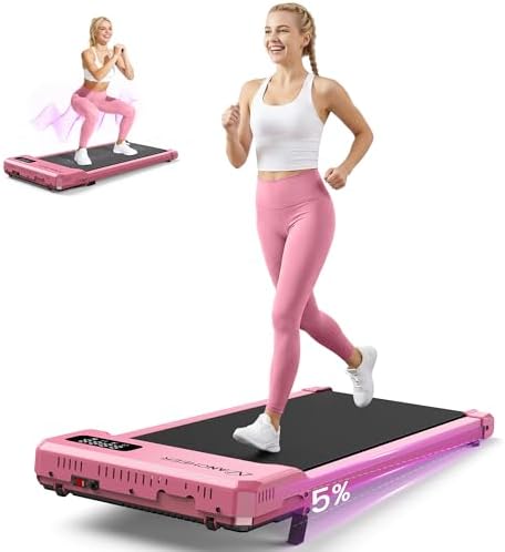 Small Walking Pad with Incline - Under Desk Treadmill with Vibration Plate by JUDVX