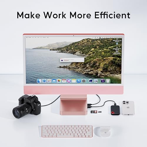 USB C HUB for iMac 24 inch 2021/2023 M1/M3 with M.2 4TB SSD NVMe Enclosure - Image 5