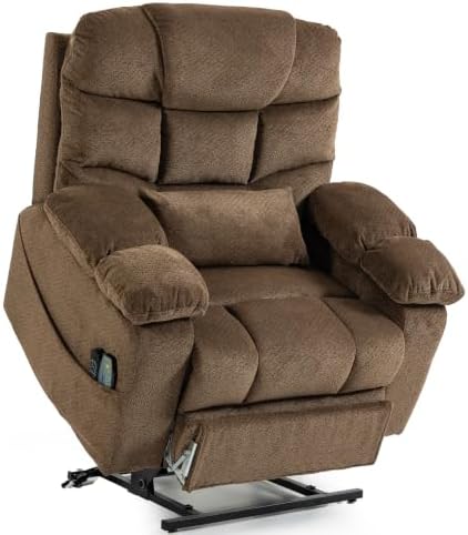 500lbs Heavy Duty Power Lift Recliner for Tall Man 6'5" Extended Footrest by Ymutrtcr