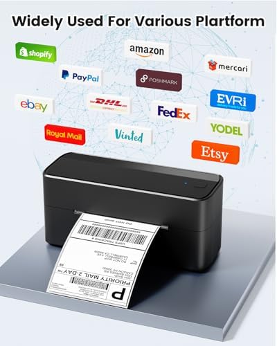 Phomemo Bluetooth Shipping Label Printer,241BT Label Printer & 20Pcs Labels - Image 5