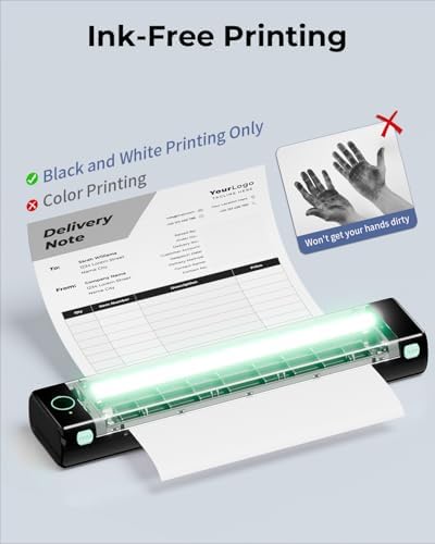 Phomemo Portable Printers Wireless for Travel, M08F Thermal Bluetooth Printer Support for 8.5"x11" US Letter, Small Inkless Printer Compatible with iOS, Android, Laptop for Car, Office, Home - Image 6