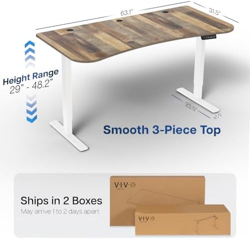 VIVO Reclaimed Wood 63 x 32 in Standing Desk, DESK-KIT-1W1P - Image 3