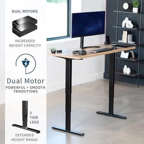 VIVO Reclaimed Wood 60 x 24 in Standing Desk, DESK-KIT-2B6P - Image 4