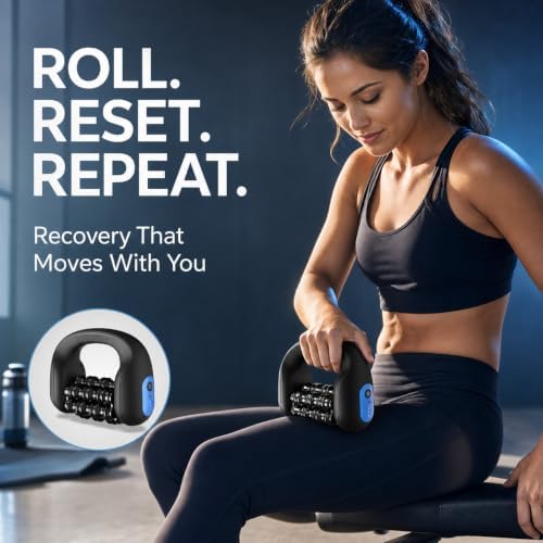 2-in-1 Electric Handheld Massager, Deep Tissue Roller Massager with Hands-Free Massage Base, Rechargeable Muscle Recovery Tool for Feet, Calves, Arms, Neck and Back Relief - Image 6