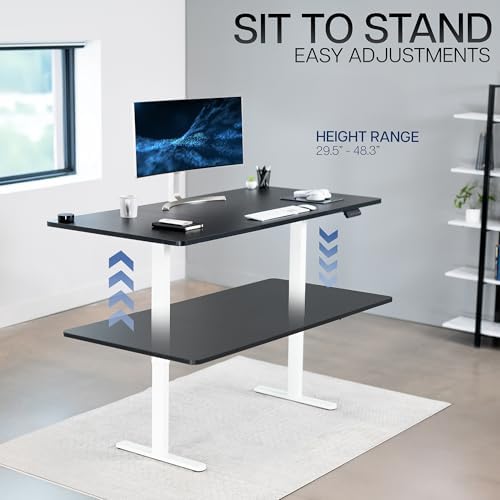 VIVO Black 71 x 36 in Standing Desk, DESK-KIT-E2W7B-36 - Image 6