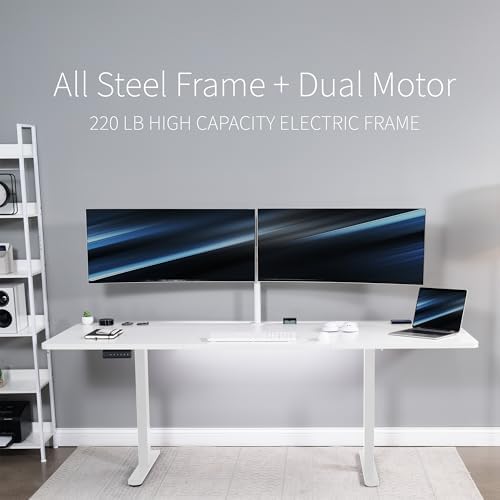 VIVO White 83 x 30 in Standing Desk, DESK-KIT-E2W84-30W - Image 6