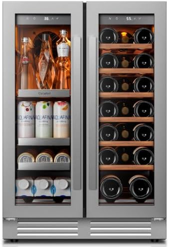 Ca'Lefort 24 Inch Wine & Beverage Refrigerator, Dual Zone Wine Fridge by CaLefort