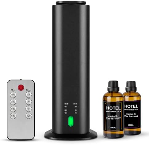 Waterless Oil Diffuser kit, Aluminum Alloy，2 x 100ml Hotel Essential Oils by SHXMZS